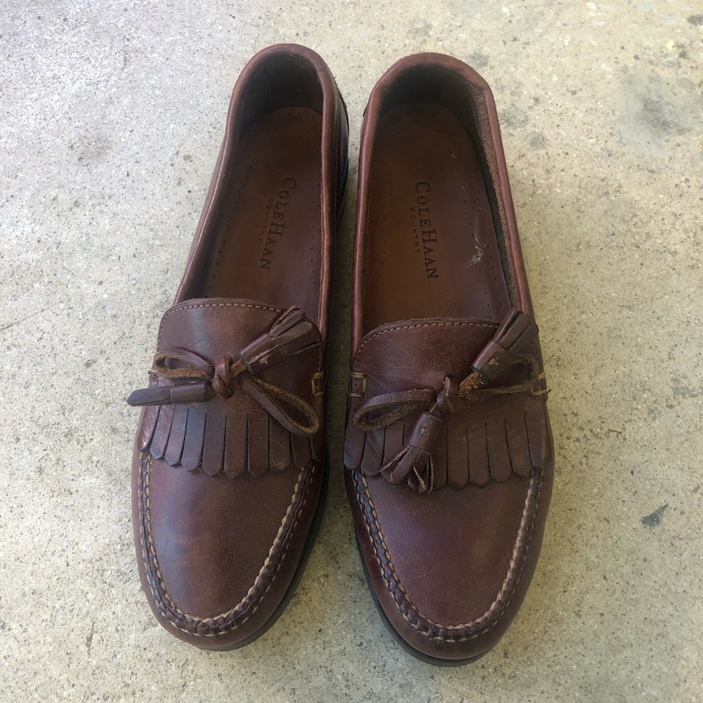 Cole Haan Dark Brown Tassel Loafers